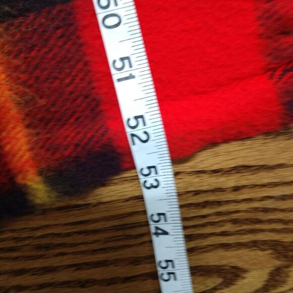 Vintage Faribo Throw Blanket Plaid Red/Black 55" x 53" - Picture 2 of 6